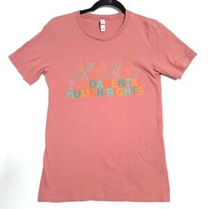 Bella Canvas Girls Just Wanna Have Fundamental Human Rights Tee Women Small Rose